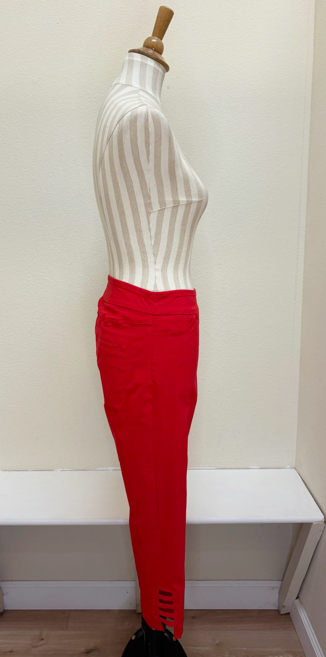 Slimsation CROP Pants With Pockets (M9038P)- RED