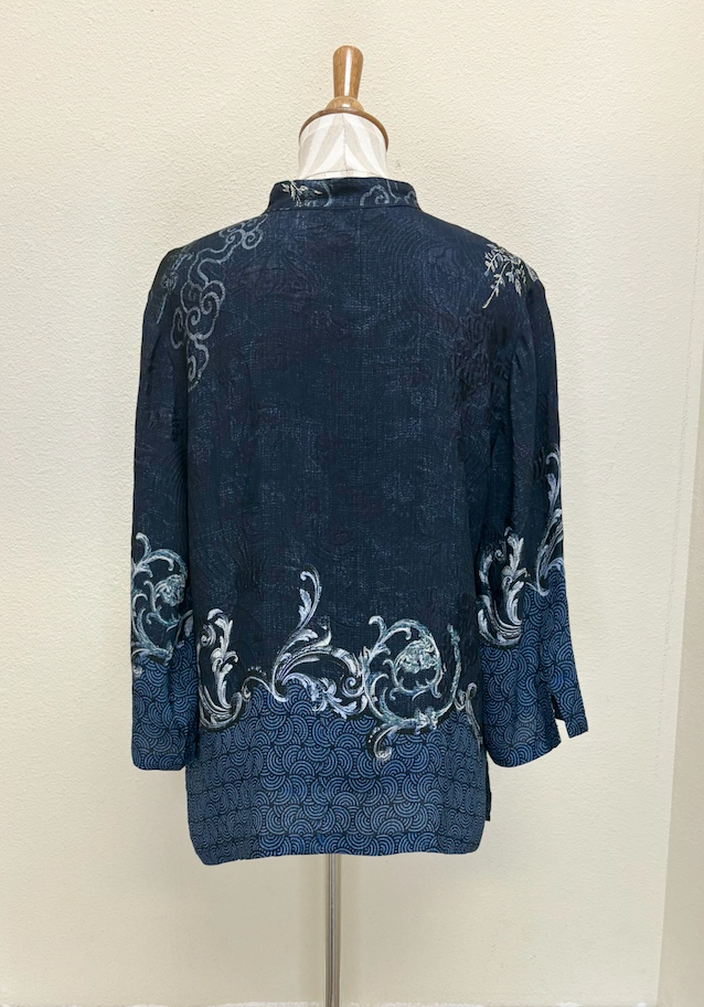Citron "Chinoiserie Japan" Silk Blouse - 1213CJ