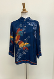 Citron "Good Luck Fish" Silk Blouse - 1213GLF