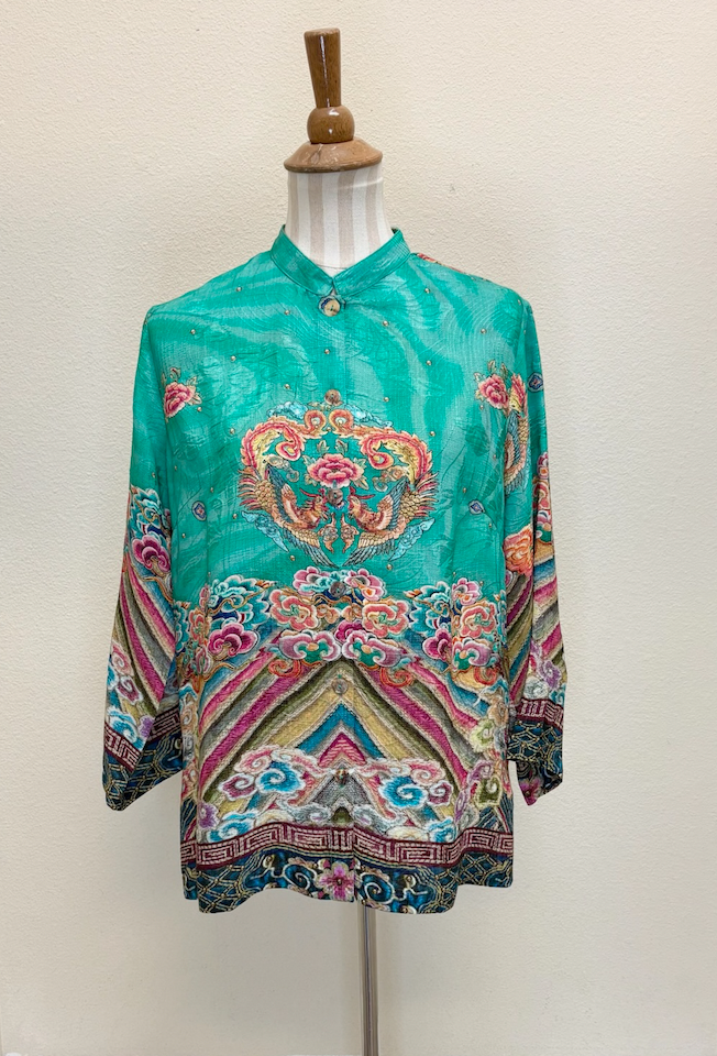 Citron "Royal Embroidery Robe" Silk Blouse - 1213RER