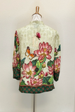 Citron "Lotus Embroidery Print" Silk Blouse - 1213LEP - M ONLY