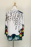 Citron "Umbrella and Flowers" Silk Blouse - 1213UF