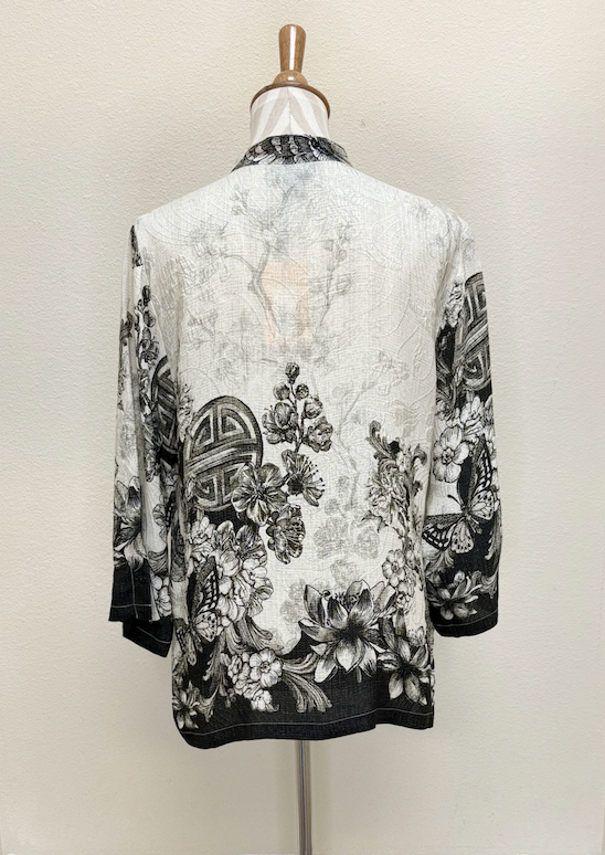 Citron "Tasteful Butterfly Art" Silk Blouse - 1213TBA - S ONLY