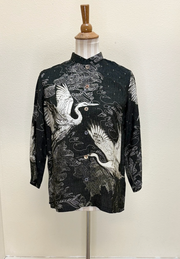 Citron "Galaxy Crane" Silk Blend Blouse - 1213GC