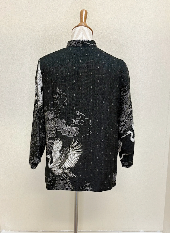 Citron "Galaxy Crane" Silk Blend Blouse - 1213GC