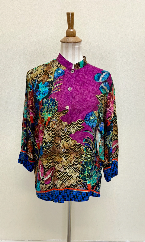 Citron "Magical Butterfly" Silk Blouse - 1213MBS