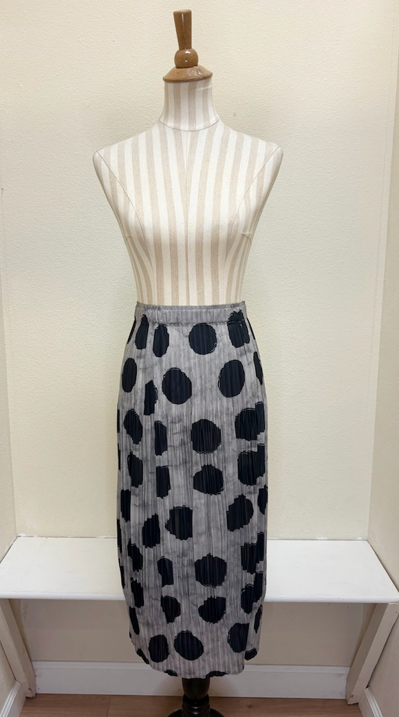 Vanite Couture Skirt - 1261 - GREY/DOTS