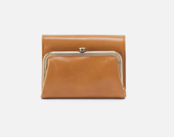 HOBO - Robin Compact Wallet - NATURAL IN POLISHED LEATHER