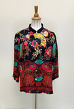 Citron "Rich Border Design" Silk Blouse - 1213RBD