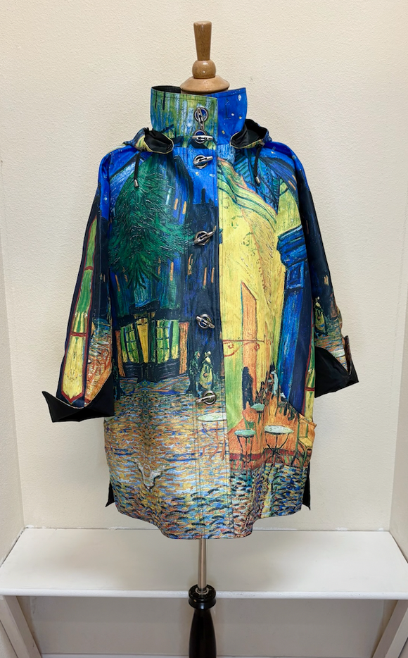 Oopera Raincoat - CAFE TERRACE AT NIGHT BY VINCENT VAN GOGH 1888 - J8839RW-1
