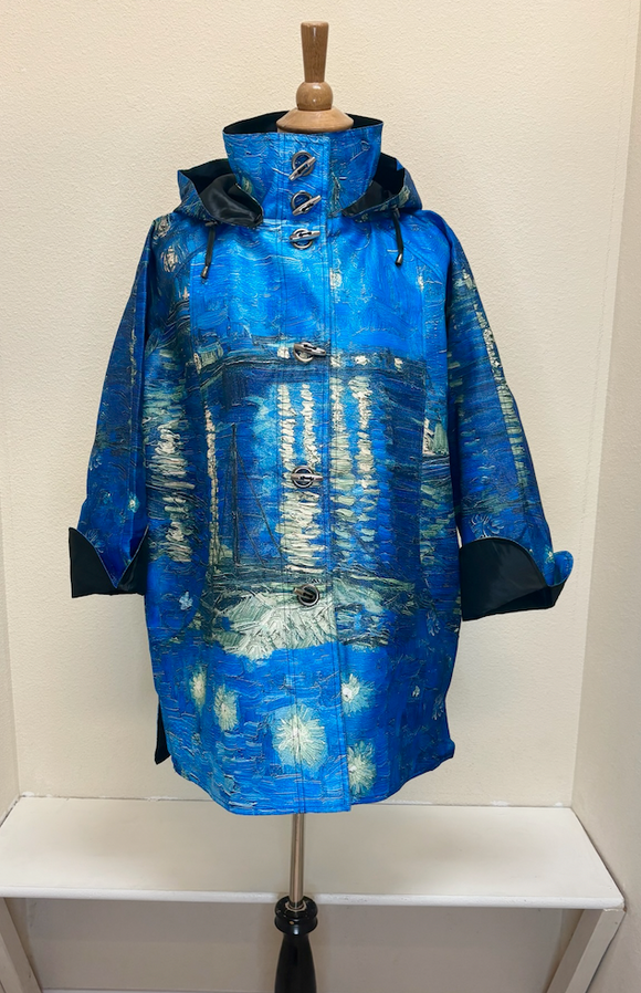 Oopera Raincoat -STARRY NIGHT OVER THE RHONE BY VINCENT VAN GOGH - J8839RW-5