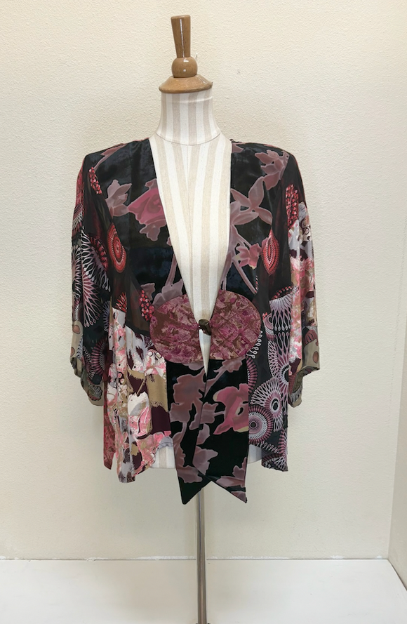 Sterling Style Frog Closure Jacket - 5881J BURGUNDY