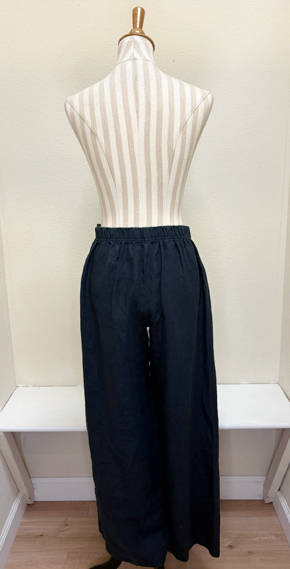 CUT LOOSE - Solid Linen Wide Leg Pant - 4402213
