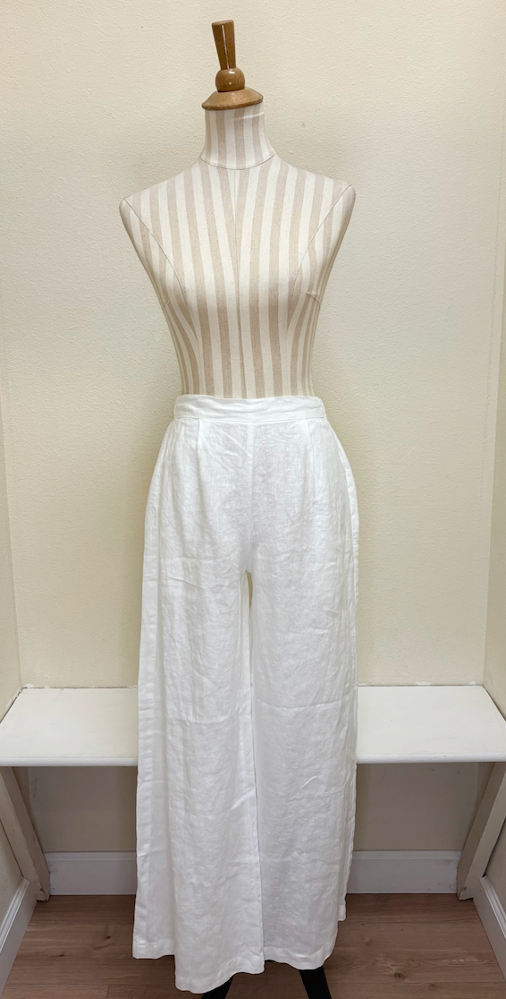 CUT LOOSE - Solid Linen Wide Leg Pant - 4402213
