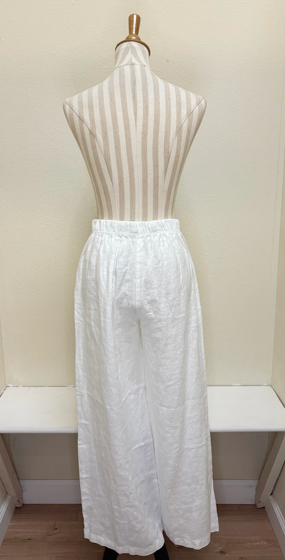 CUT LOOSE - Solid Linen Wide Leg Pant - 4402213