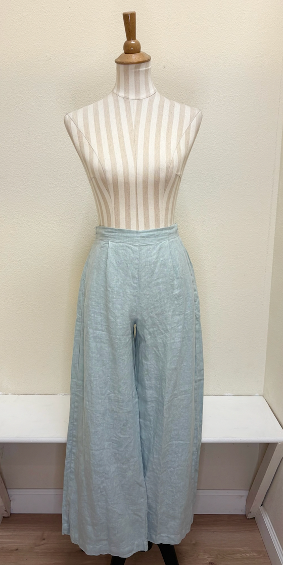 CUT LOOSE - Solid Linen Wide Leg Pant - 4402213