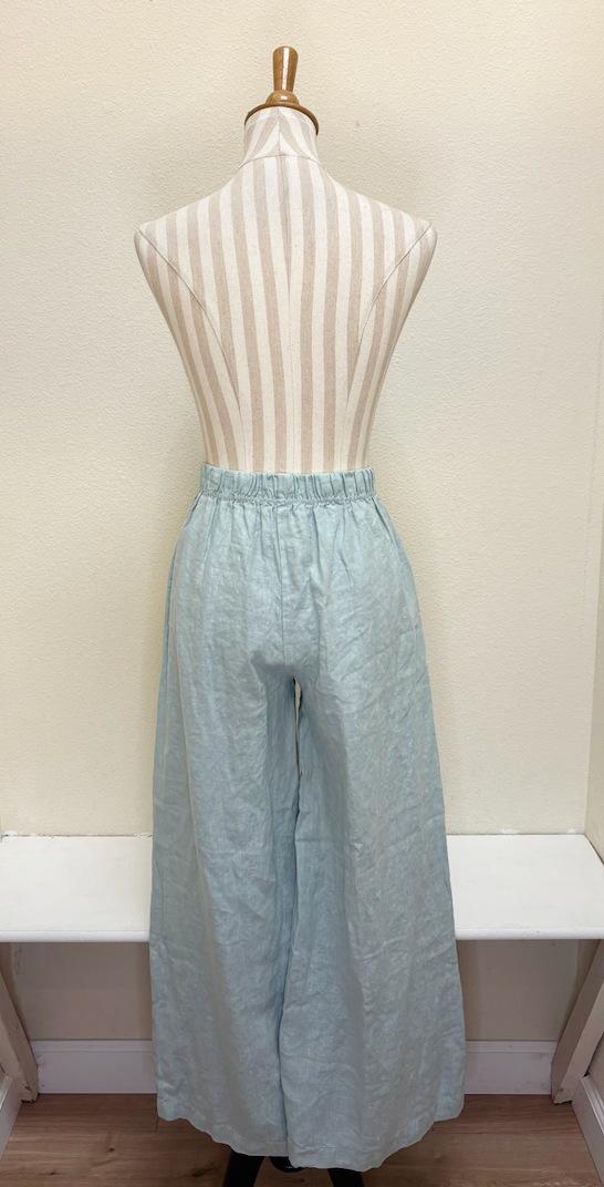 CUT LOOSE - Solid Linen Wide Leg Pant - 4402213