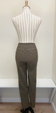 Slimsation ANKLE Women's Pull On Solid Fine Line Twill Pant With Real Pockets (M30719PM) - TRUFFLE