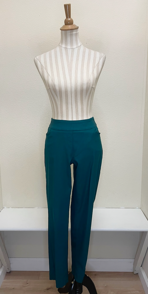 Slimsation ANKLE Women's Pull On Solid Fine Line Twill Pant With Real Pockets (M30719PM) - RITEAL