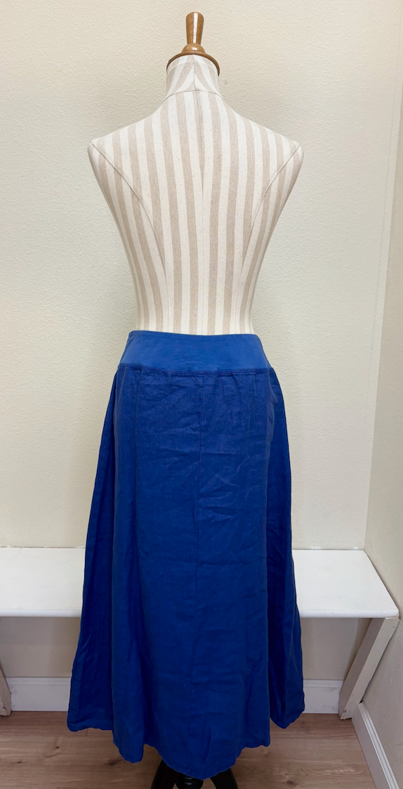CUT LOOSE - Solid Linen A-Line Skirt - 4409431