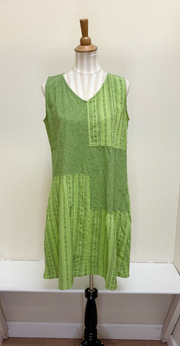 CUT LOOSE - Pinstripe Linen Patch Dress - 5140784