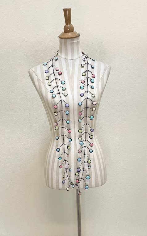 ANNEMIEKE Small Pastel Multi Mix Fabric Necklace