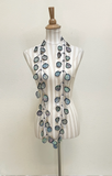 ANNEMIEKE Large Gray Mix Fabric Necklace