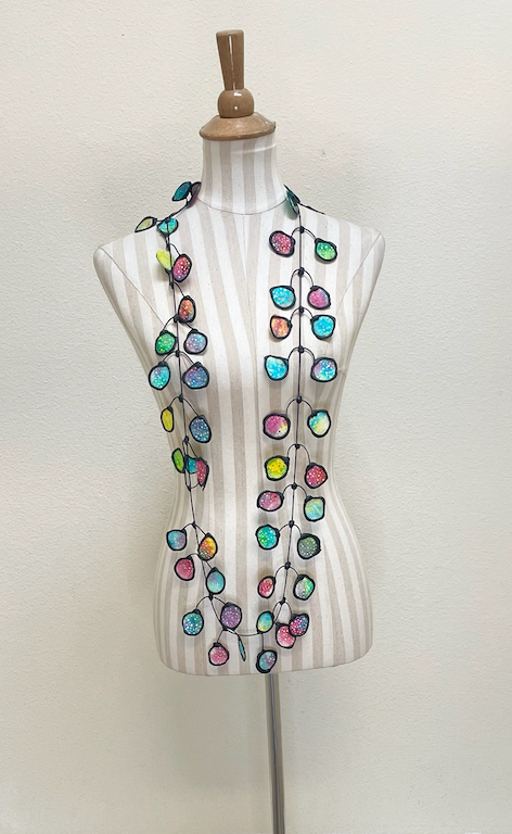 ANNEMIEKE Large Pastel Multi Mix Fabric Necklace