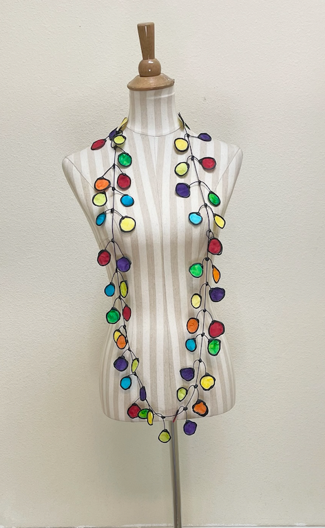 ANNEMIEKE Large Bold Multi Mix Fabric Necklace