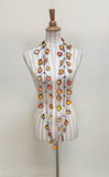 ANNEMIEKE Large Orange Mix Fabric Necklace
