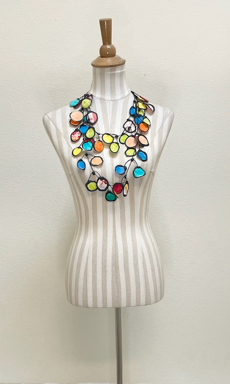 ANNEMIEKE Large Multi Mix Fabric Necklace