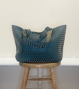 Ilse Jacobsen Reversible Tote -  BEETLE/DARK GREEN METALLIC