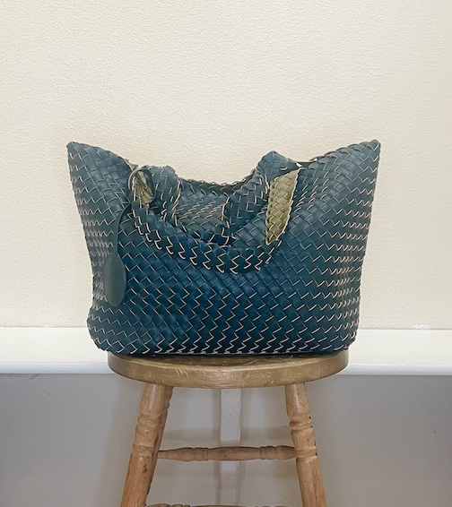 Ilse Jacobsen Reversible Tote -  BEETLE/DARK GREEN METALLIC