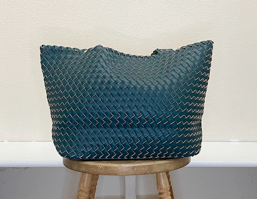 Ilse Jacobsen Reversible Tote -  BEETLE/DARK GREEN METALLIC