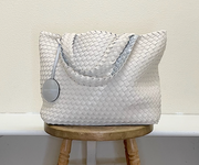 Ilse Jacobsen Reversible Tote -  EGG WHITE/SILVER