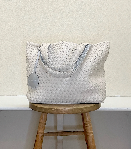 Ilse Jacobsen Reversible Tote -  EGG WHITE/SILVER