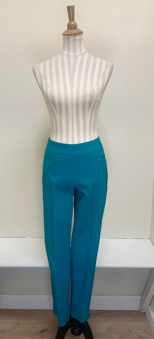 Slimsation ANKLE Women's Pull On Solid Fine Line Twill Pant With Real Pockets (M30719PM) - DKPECK