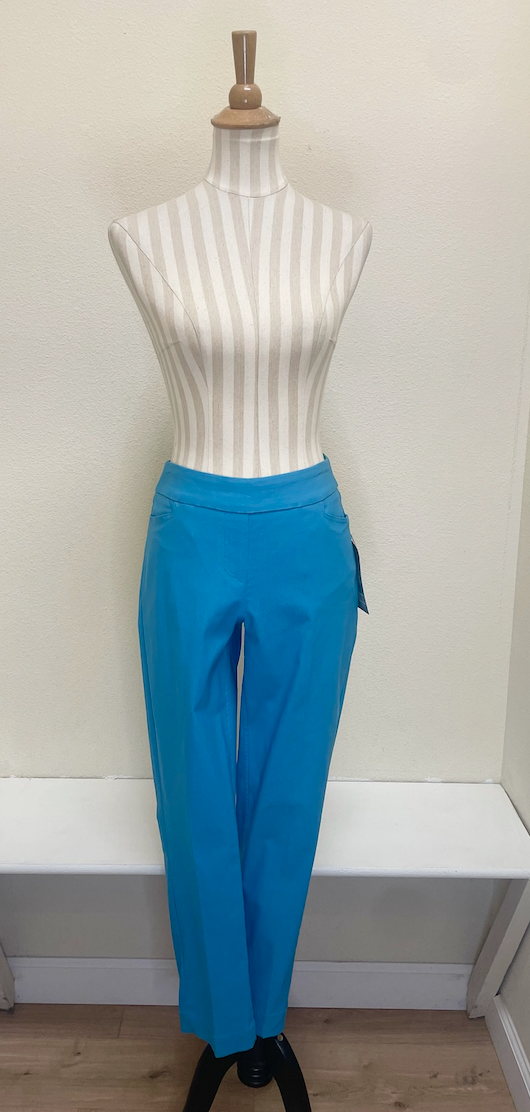 Slimsation ANKLE Women's Pull On Solid Fine Line Twill Pant With Real Pockets (M30719PM) - CRNFLR