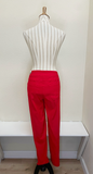Slimsation ANKLE Women's Pull On Solid Fine Line Twill Pant With Real Pockets (M30719PM) - RED