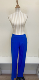 Slimsation ANKLE Women's Pull On Solid Fine Line Twill Pant With Real Pockets (M30719PM) - ROYAL