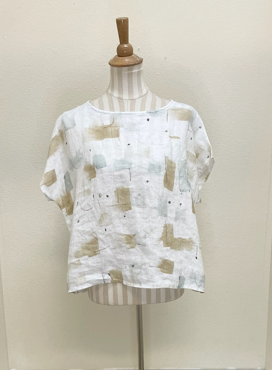CUT LOOSE - Brush Stroke S/L High Low Top - 4696182