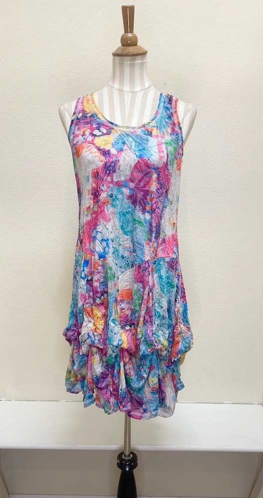 Shana Crinkle Short Bubble Dress - 25007 - MULTI