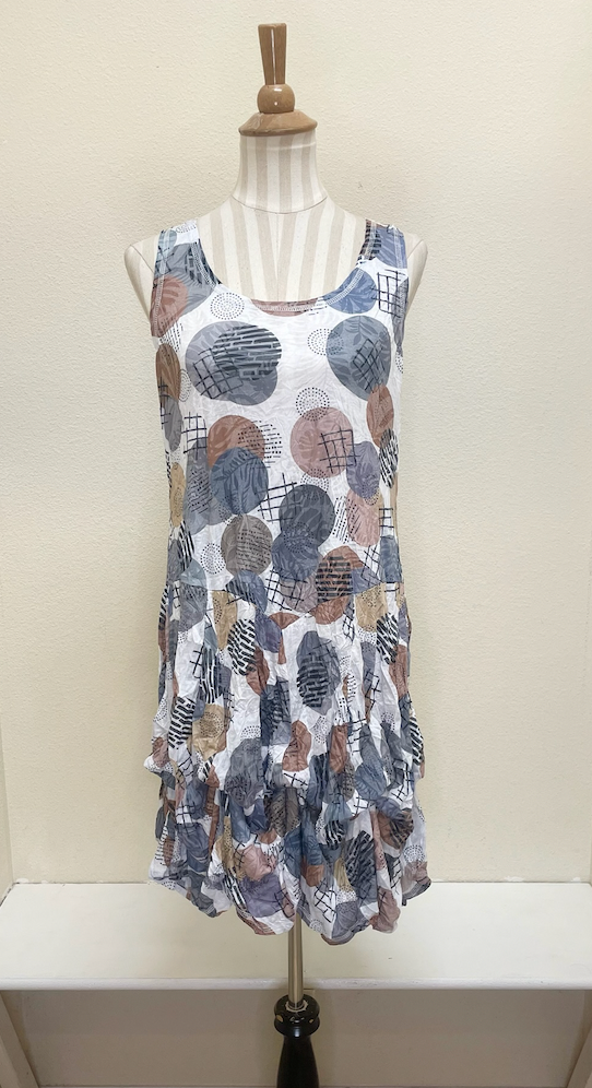 Shana Crinkle Short Bubble Dress - 25007 - KHAKI