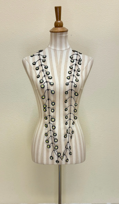 ANNEMIEKE Small Lime Mix Fabric Necklace