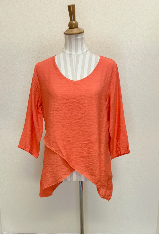 CUT LOOSE - Rayon Parachute Double Layer V-Neck - 6216823