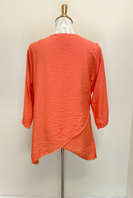 CUT LOOSE - Rayon Parachute Double Layer V-Neck - 6216823