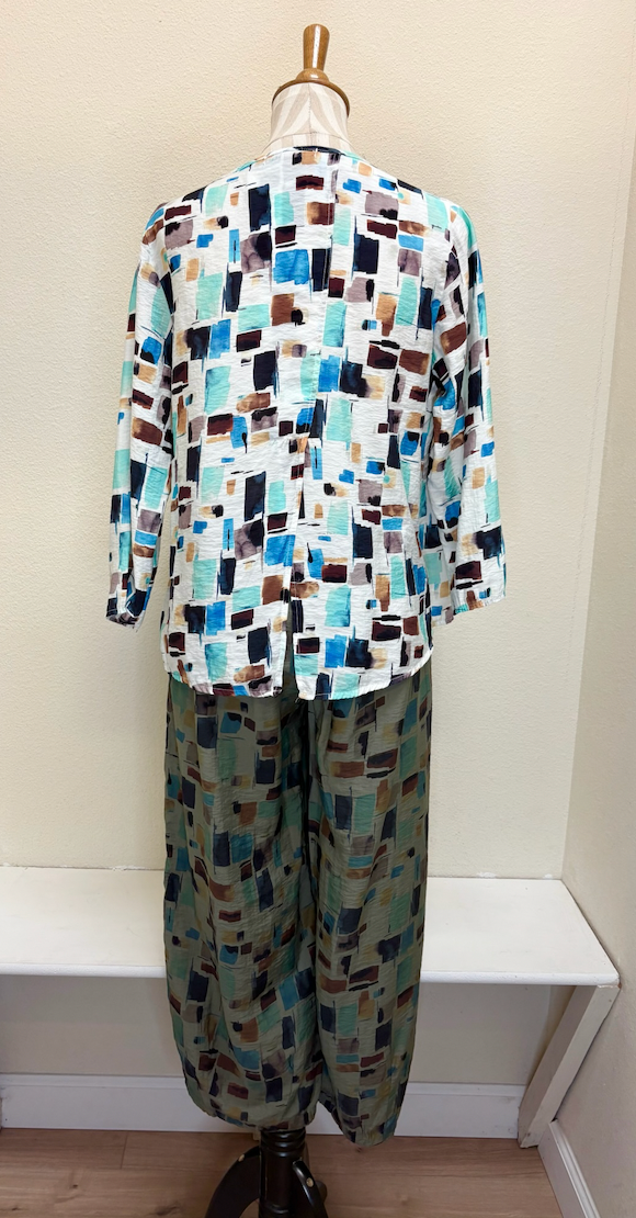 CUT LOOSE - Sea Glass Cropped Pant w/ Darts - 6232088