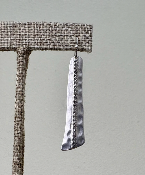 RAIN Silver Crystal Line Bar Earring