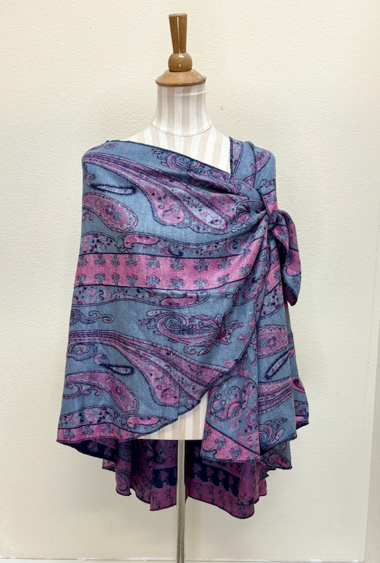 Rapti Cashmere Buckle Shawl - PRINT 80