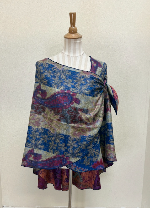 Rapti Cashmere Buckle Shawl - PRINT 2